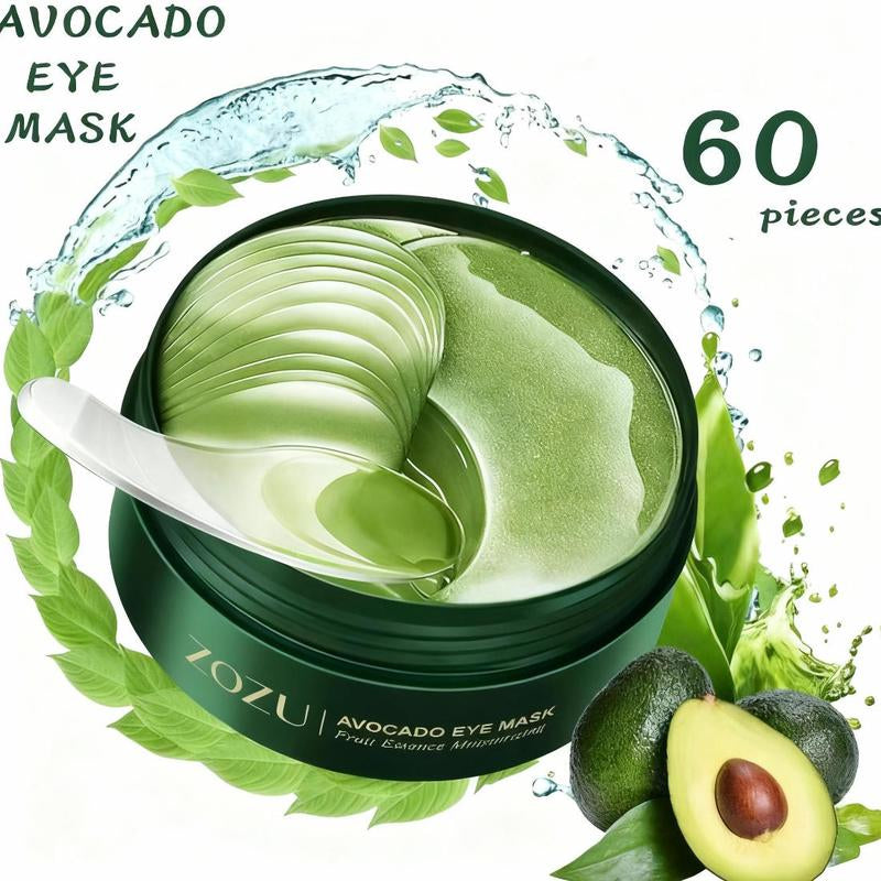Avocado Eye Mask 60Piece Eyebrightening Patch Is Suitable for Dark Circles Andpuffiness,Moisturizing&Nourishing Eye Carefacial Mask,Relieving Stress Andimproving Dry Eyeskin Collagen Eye Patches Soothing Avocado Eye Mask Hydrating Avocado Eye Masks