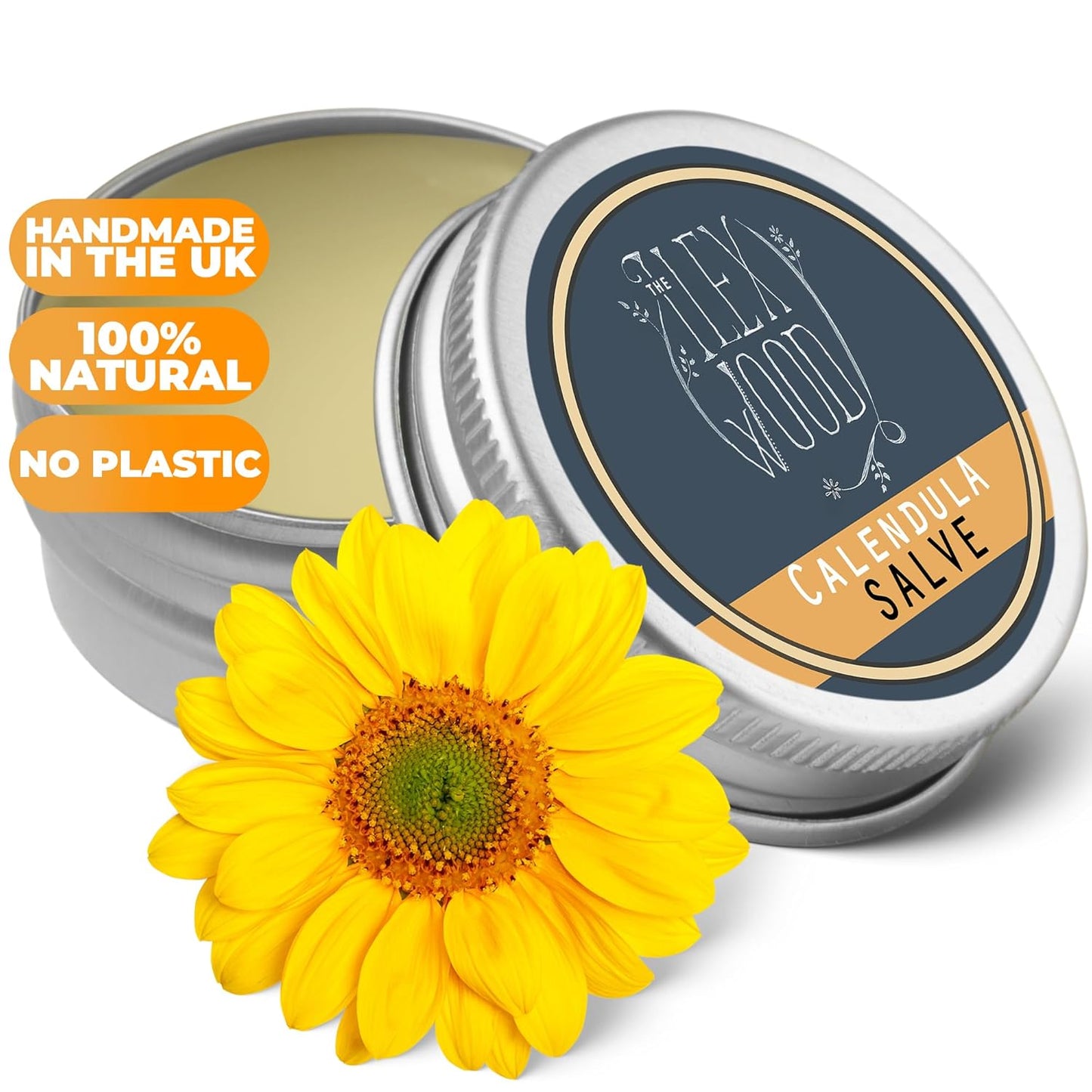 - All-Natural Skin Balm - Calendula Salve - Soothes Rashes, Itching, Dry Skin, Eczema, Cruelty Free, Plastic Free, Handmade in the UK - 100Ml
