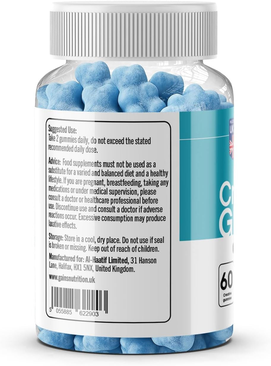 GN Creatine Gummies | 60 Chewable Creatine Gummies for Men & Women - 3000Mg Creatine-Monohydrate per Serving | Berry Flavour, Non-Gmo & Suitable for Vegans & Vegetarians