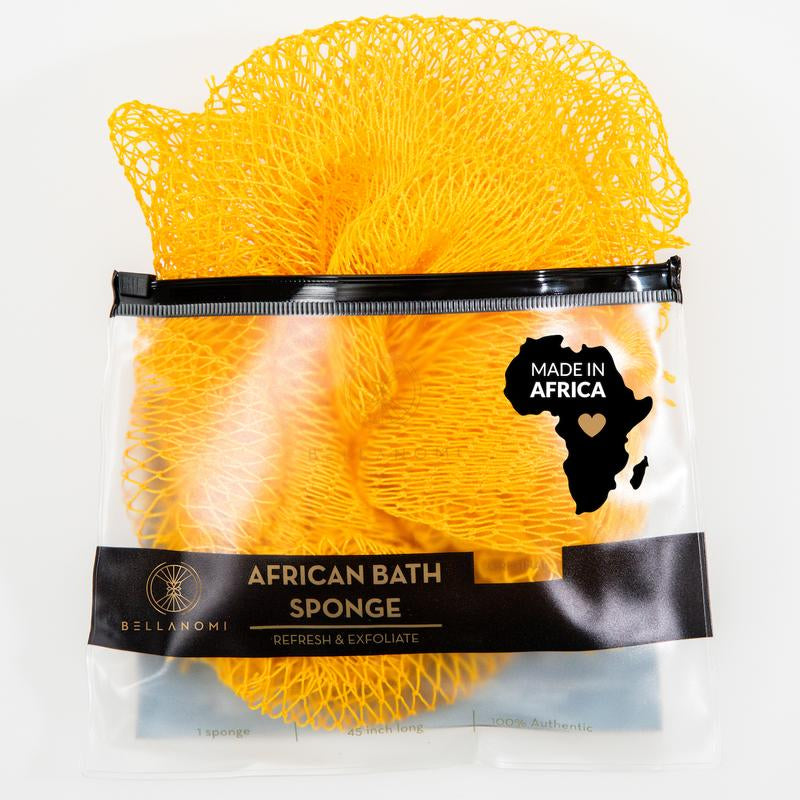 Bellanomi African Exfoliating Net Sponge, Ethically Sourced from Nigeria Bath Sponge Smooth Skin Bath Sponge Shower
