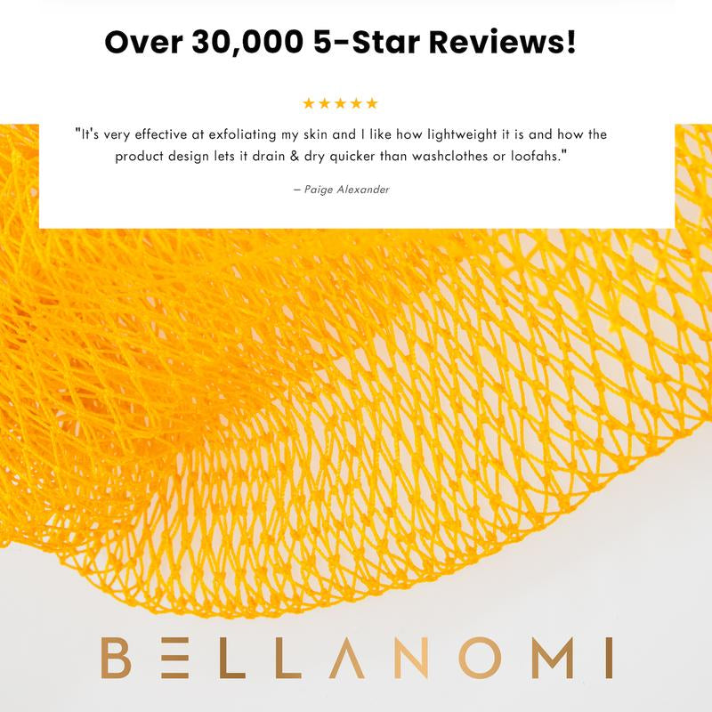 Bellanomi African Exfoliating Net Sponge, Ethically Sourced from Nigeria Bath Sponge Smooth Skin Bath Sponge Shower