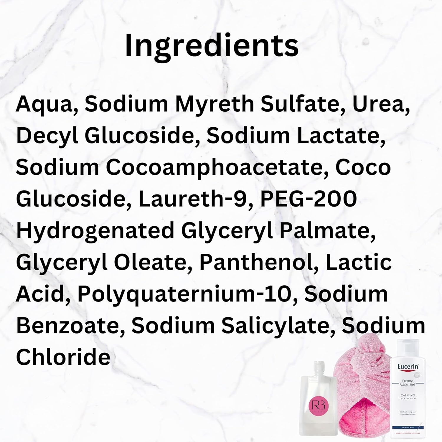 Shampoo for Itchy Scalp Bundle with Eucerin Urea Shampoo 250Ml and  Hair Wrap and Travel Bottle