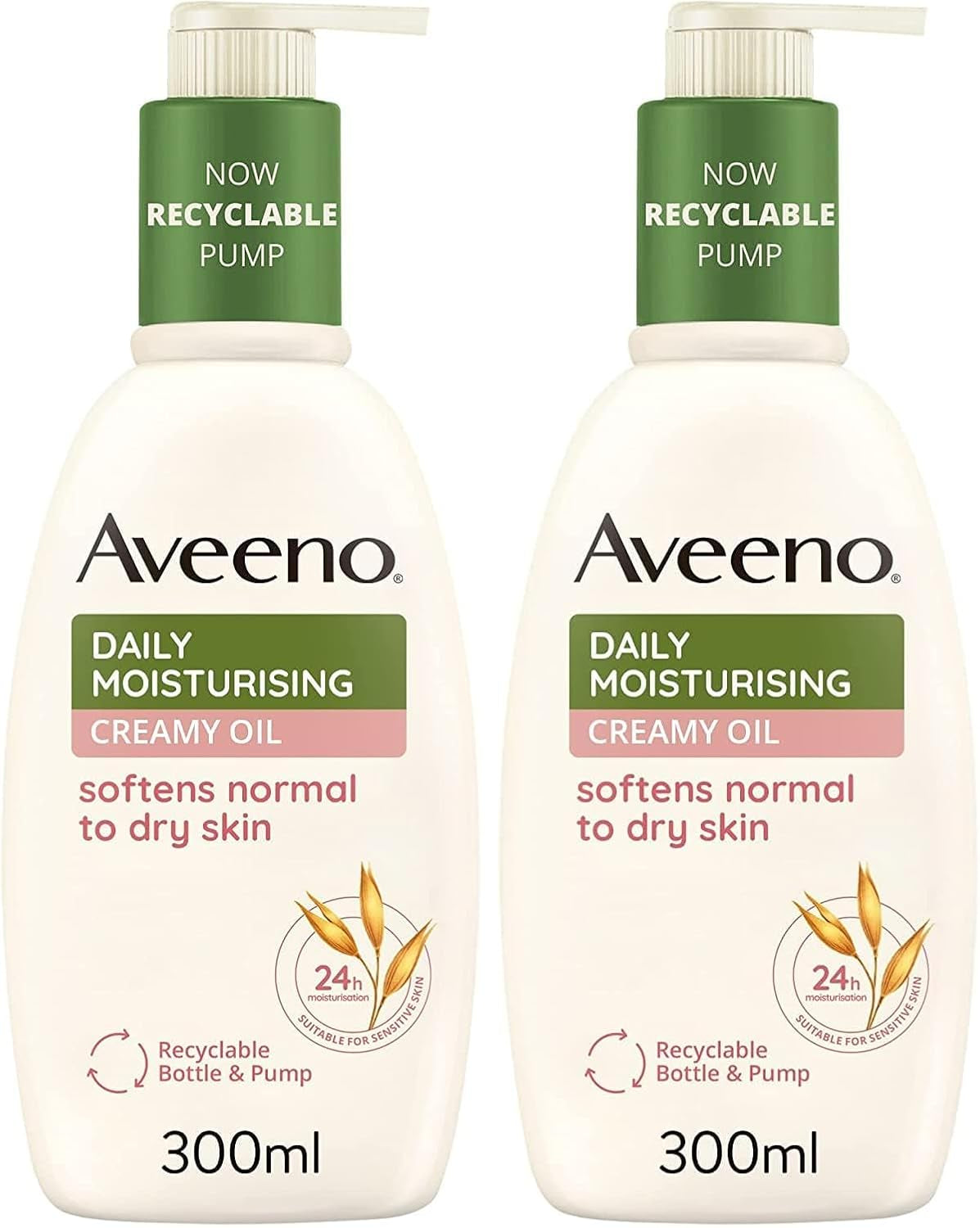 Daily Moisturising Creamy Oil | Softens and Smooths Skin | Body Cream for Normal to Dry Skin Care | Almond | 300 Ml [Packaging May Vary] (Pack of 2)