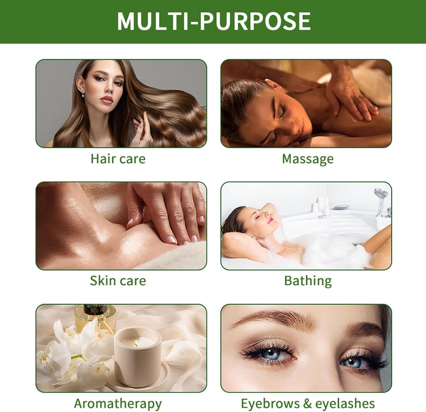 Rosemary Essential Oil - Massage Oil - Body Oil for Skincare, Massage, Bathing - Nourishes Skin and Repairs Split Ends Hair - Non-Sticky,Fast-Absorbing