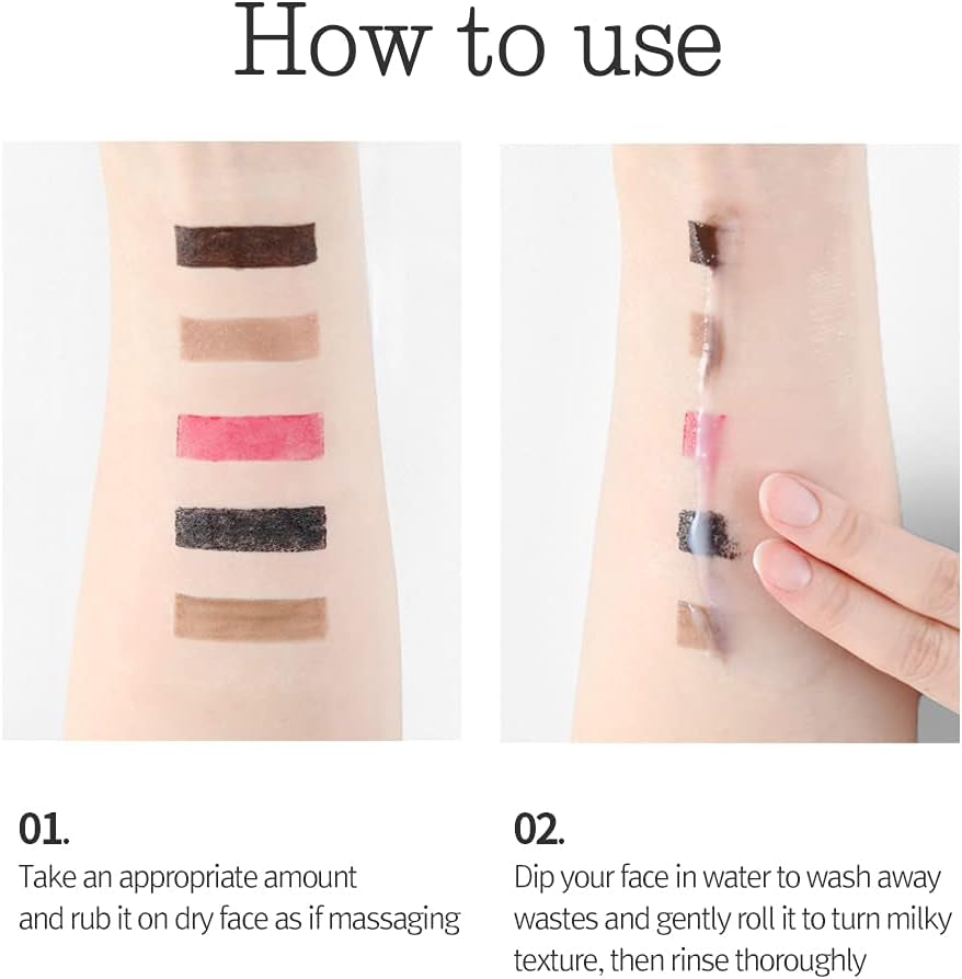 [PKY]  Deep Clear Cleansing Balm, All in One Facial Cleanser for Heavy Makeup Removal, Moisturized Finish with Plant Based Oil, Korean Skincare (3.38 Fl.Oz, 100Ml)