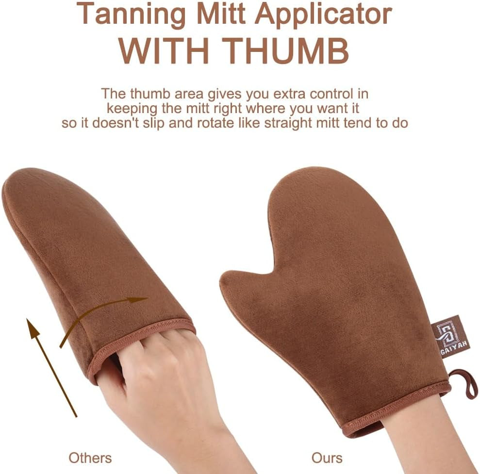 Self Tan Mitt Double-Sided Fake Tan Mitt with Thumb Ultra Soft
