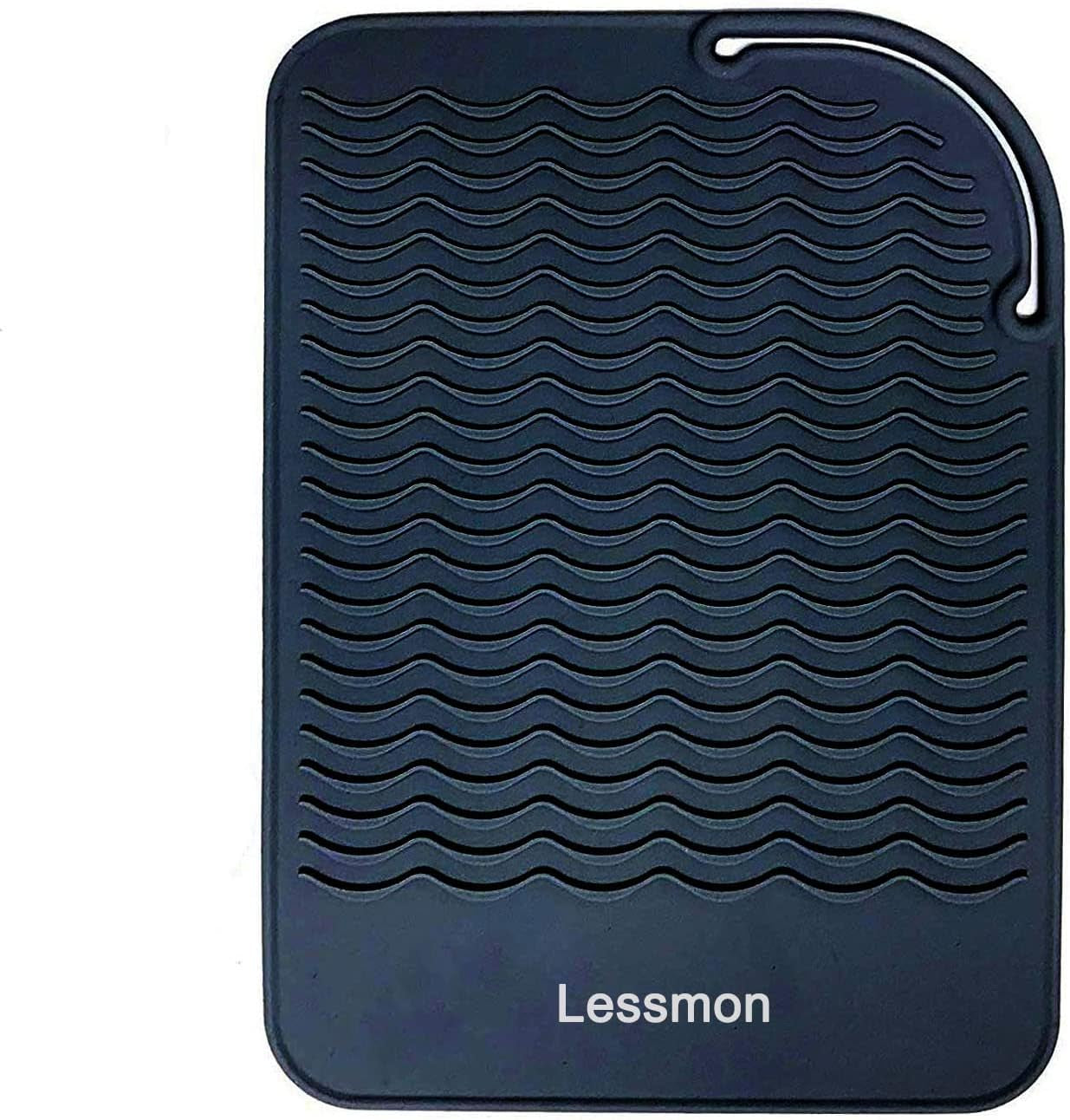 Heat Resistant Mat for Curling Irons, Hair Straightener, Flat Irons and Hair Styling Tools 9" X 6.5", Black