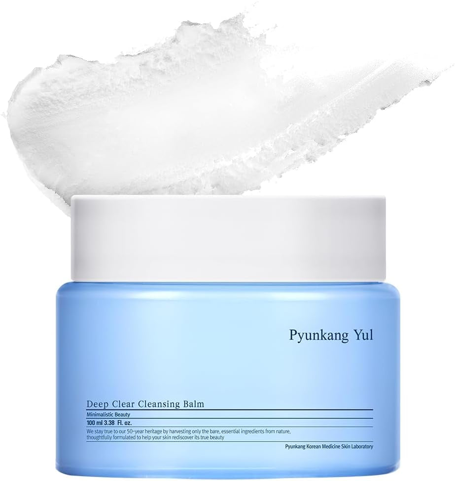[PKY]  Deep Clear Cleansing Balm, All in One Facial Cleanser for Heavy Makeup Removal, Moisturized Finish with Plant Based Oil, Korean Skincare (3.38 Fl.Oz, 100Ml)