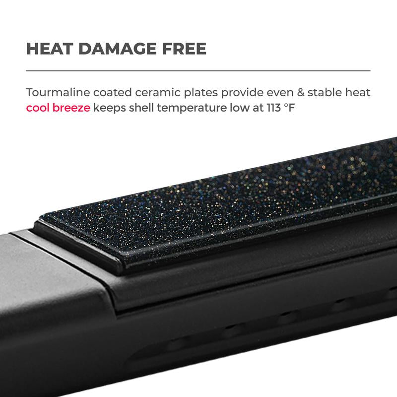 TYMO AIRFLOW 2-In-1 Hair Straightener & Curling Iron – 360° Cooling Air Curler with Tourmaline Coating, Negative Ion Technology, Multifunctional Styling Tool, Women Girlfriends' Gifts,New Year Holiday Gift Ideas Heat-Free Styler Straightener