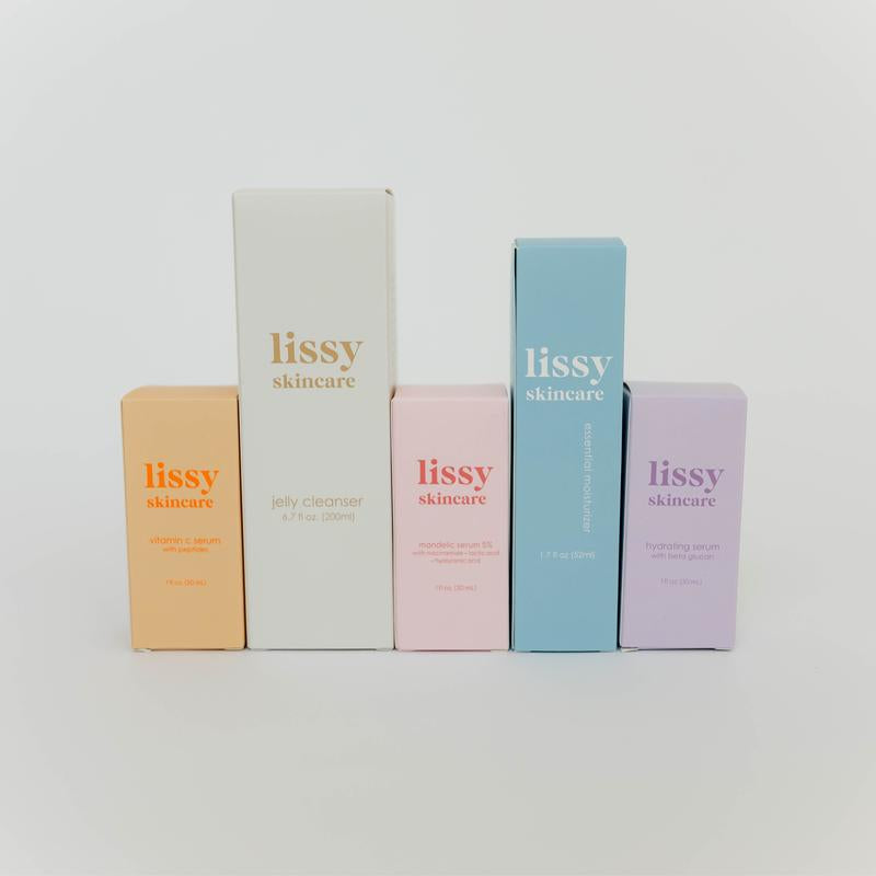 Skin Essentials Bundle - Acne Prone Skincare Routine - Barrier Repair Skincare - Lissy Skincare Serum Cleanser