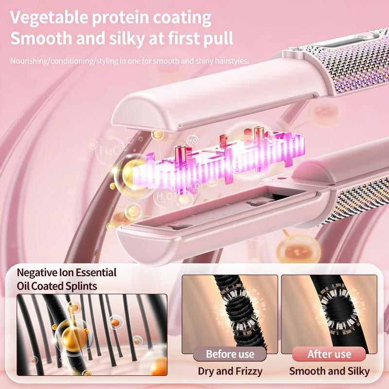 Salon Rhinestone Decor Cordless Straightener, Comfortdurable Hair Styling Tool for Home & Travel,Durable Hair Straightener for Christmas Giftstocking Fillers, Winter & New Yeargift, Thanksgiving Gifts，410°F，Imagine at School，Girlaccessories Salon Salon
