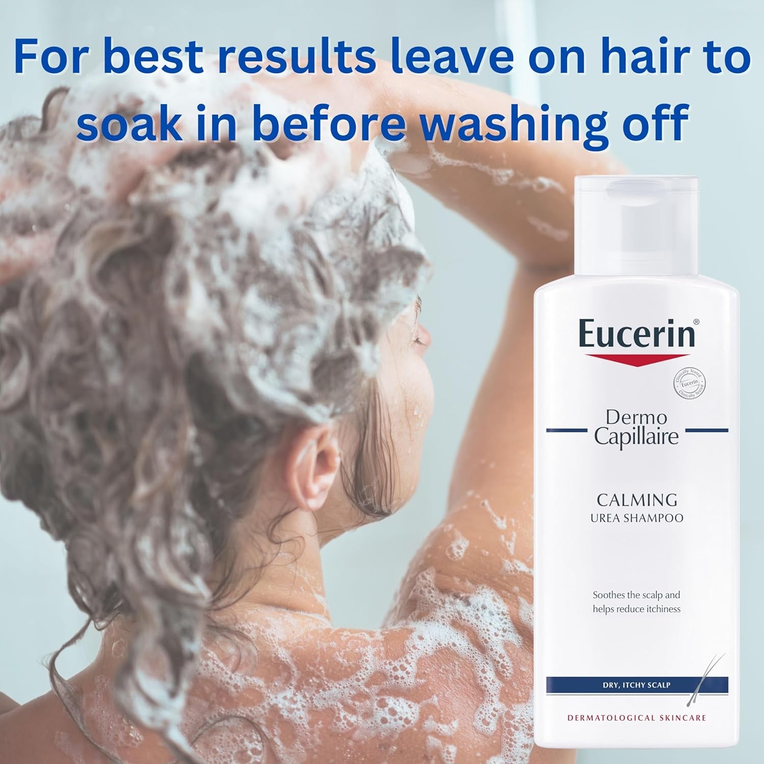 Shampoo for Itchy Scalp Bundle with Eucerin Urea Shampoo 250Ml and  Hair Wrap and Travel Bottle