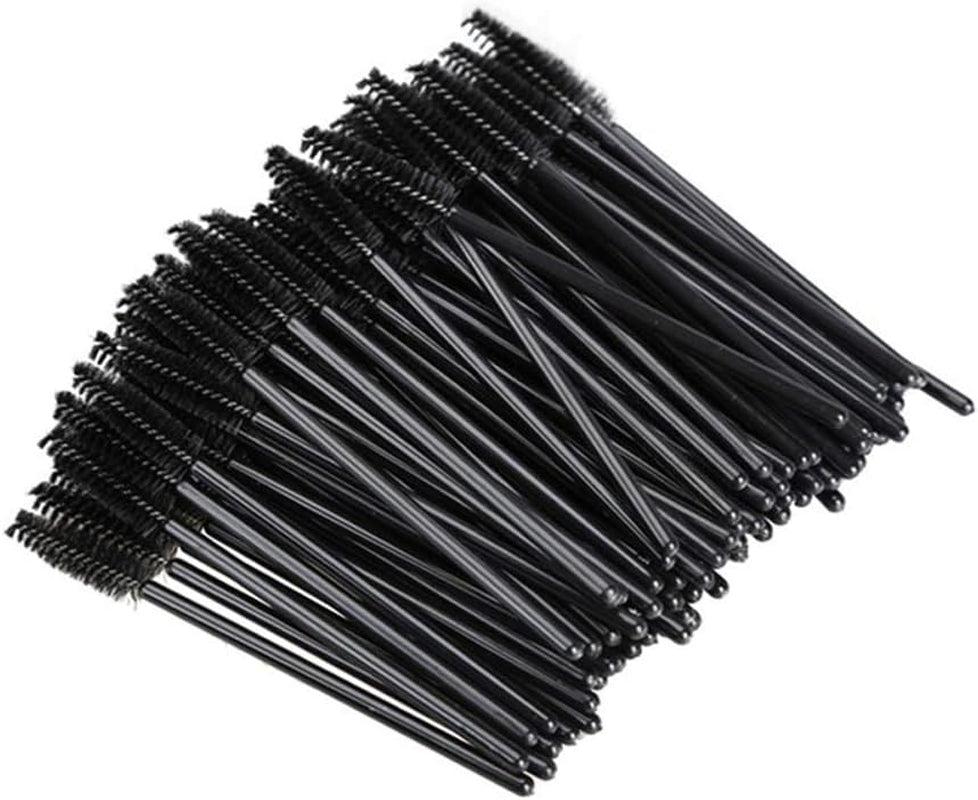 50 PCS Disposable Eyelash Brushes Mascara Wands Eye Lash Eyebrow Applicator Cosmetic Makeup Brush Tool Kits (Black)