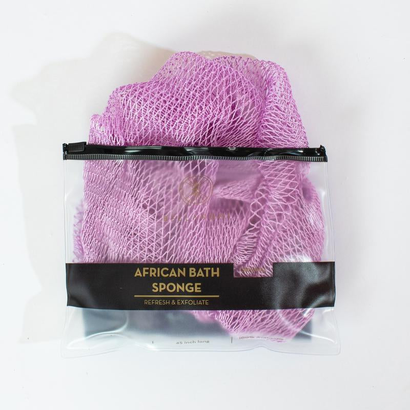 Bellanomi African Exfoliating Net Sponge, Ethically Sourced from Nigeria Bath Sponge Smooth Skin Bath Sponge Shower