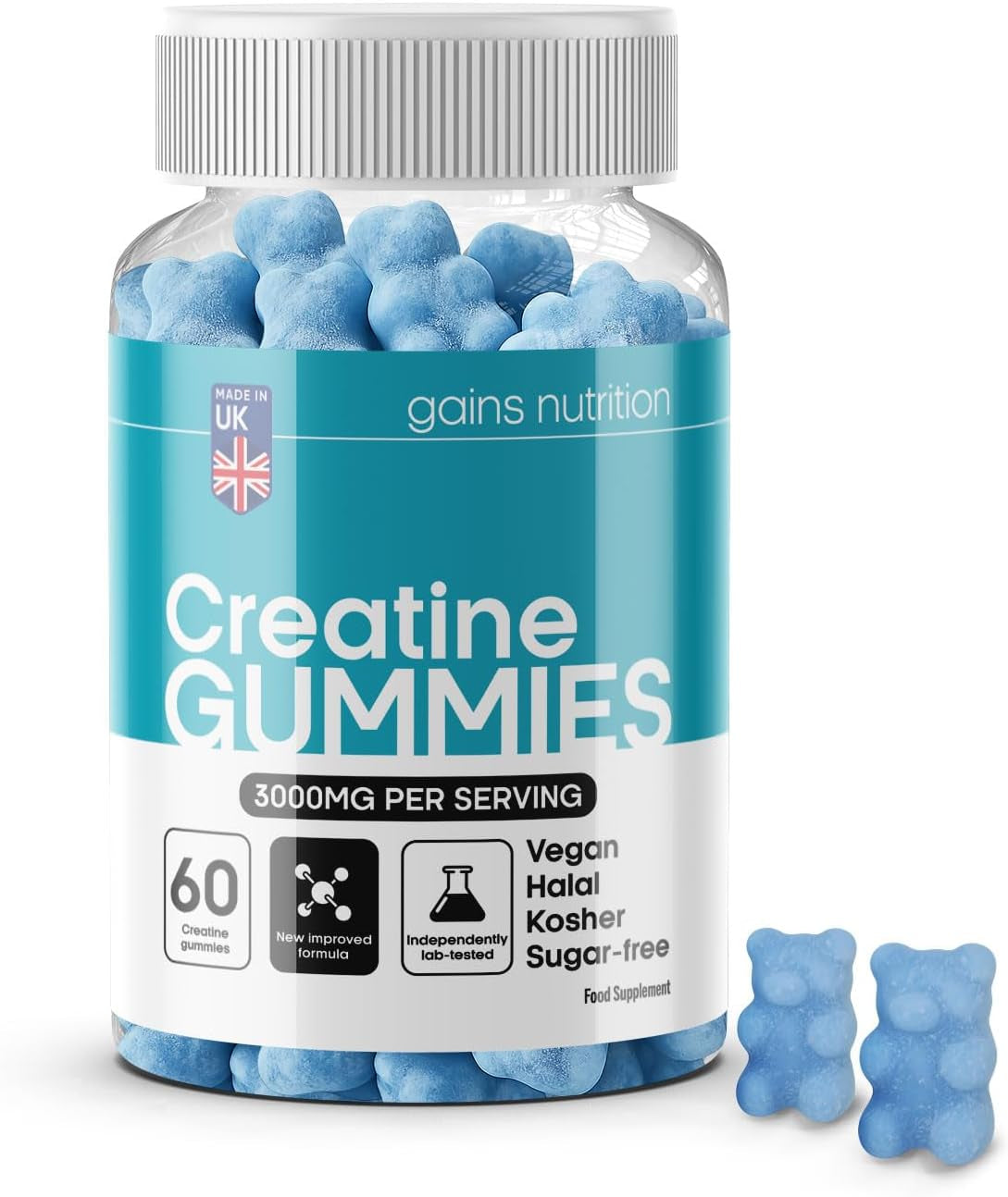 GN Creatine Gummies | 60 Chewable Creatine Gummies for Men & Women - 3000Mg Creatine-Monohydrate per Serving | Berry Flavour, Non-Gmo & Suitable for Vegans & Vegetarians